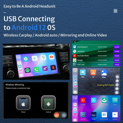 12Volt無線USB人間の特徴をもつCarplayのドングルのアダプターAI箱12.0のシステム