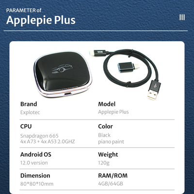 Ασύρματη αρρενωπή αυτόματη Dongle της Apple Carplay αρρενωπή διεπαφή 12 κιβωτίων AI
